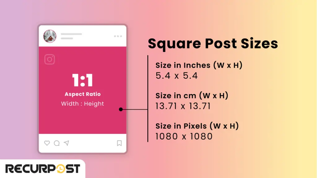 Instagram square photo size