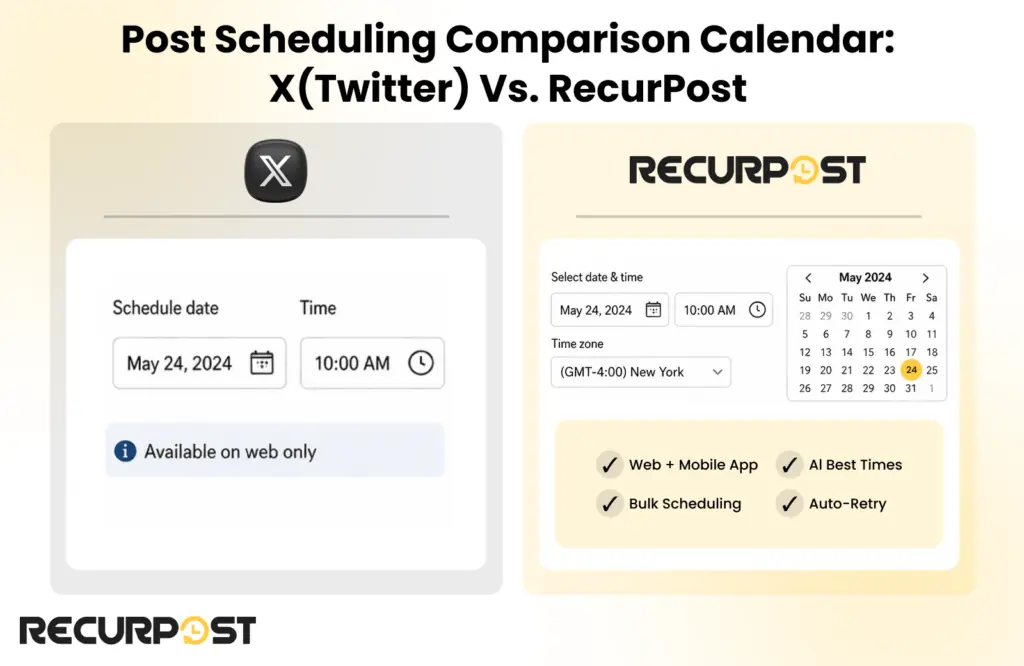 post scheduling comparison calendar