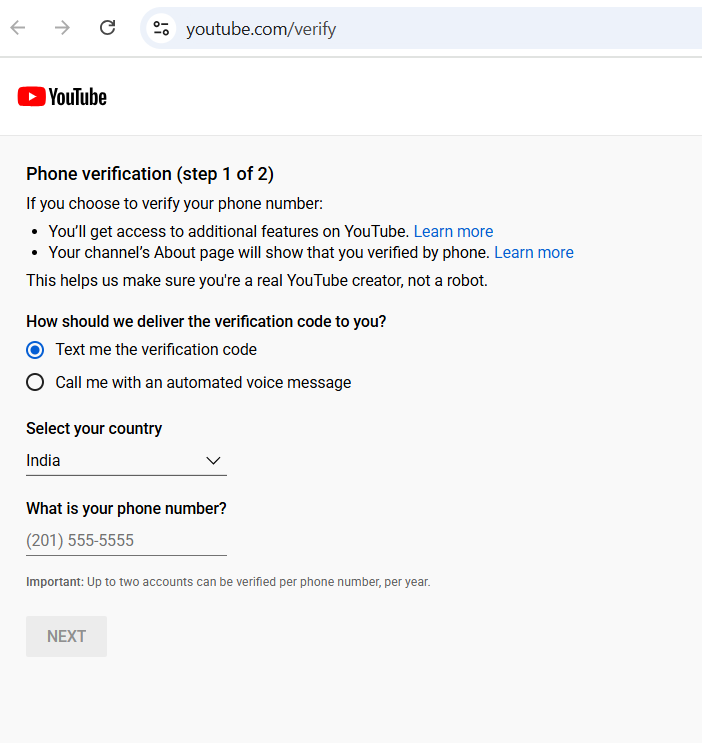 Step 2: Go to the Verification Page