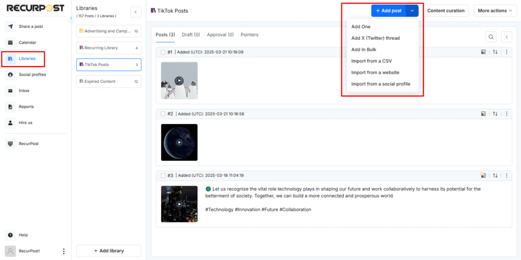 step 3. Add Content to Libraries