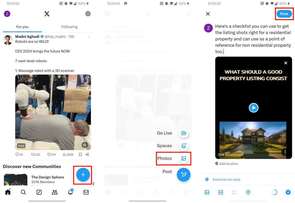 How to post video on twitter mobile (iOS & Android)