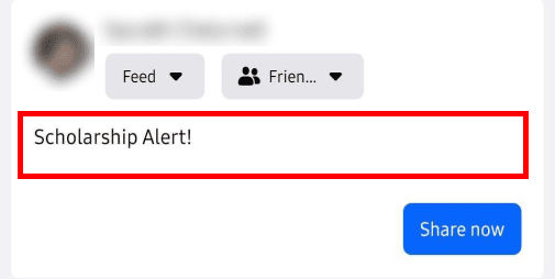 Modify and reshare FB post