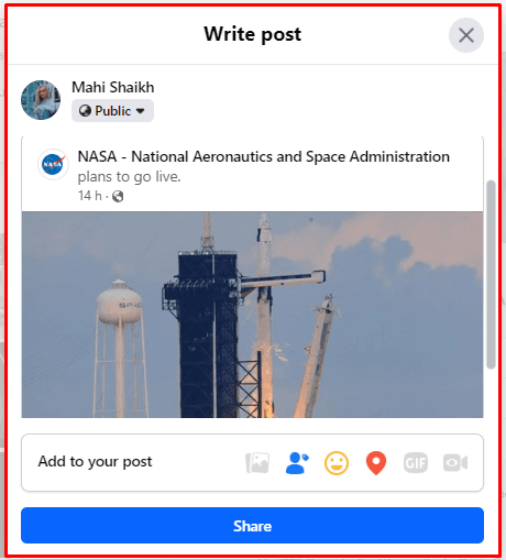 modify Facebook post