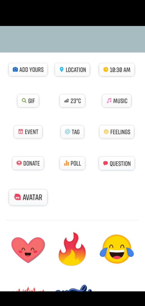 Choose From Instagram story option