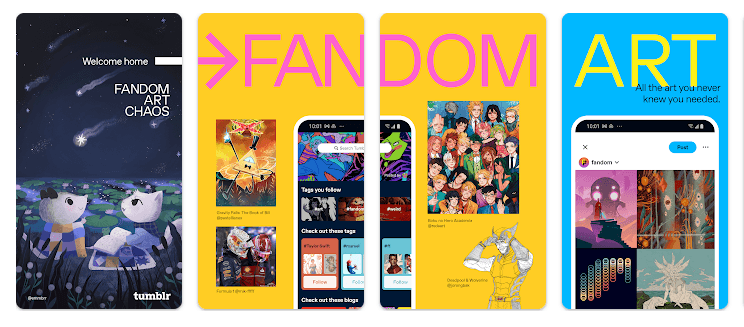 Tumblr microblogging platform with 135 million monthly visitors