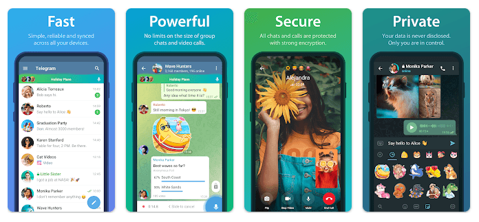 Telegram messaging platform with 950 million MAU