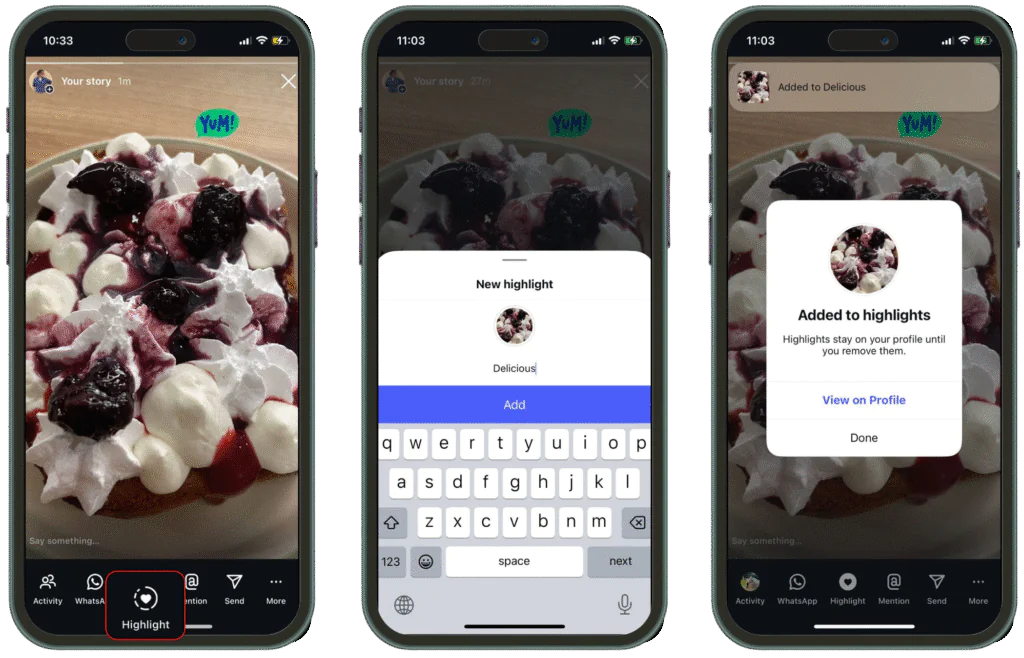 Create a new Highlight in Instagram