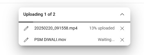 Manage Content in YouTube Studio-Uploading Videos