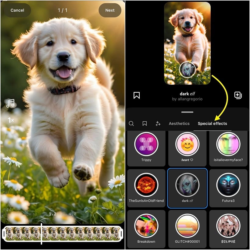 Instagram Filters for reels