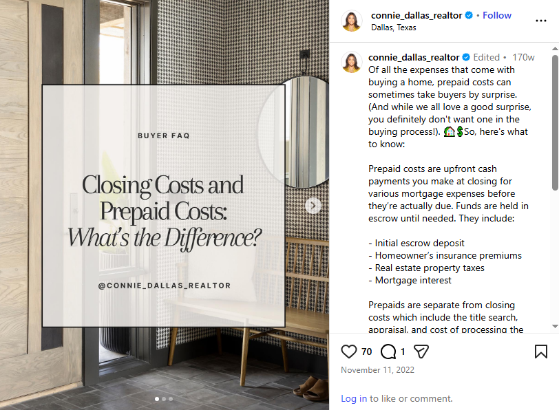 Informative real estate post explaining appraisals and closing costs