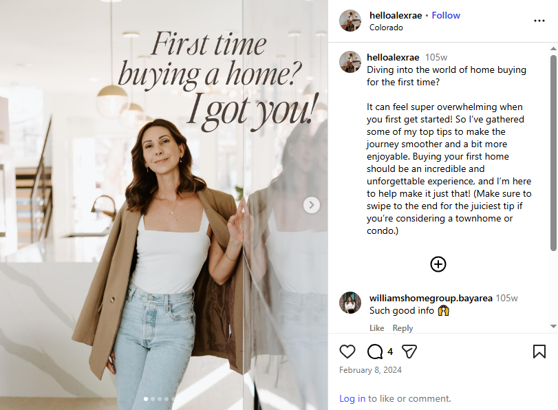 Real estate post guiding buyers through process