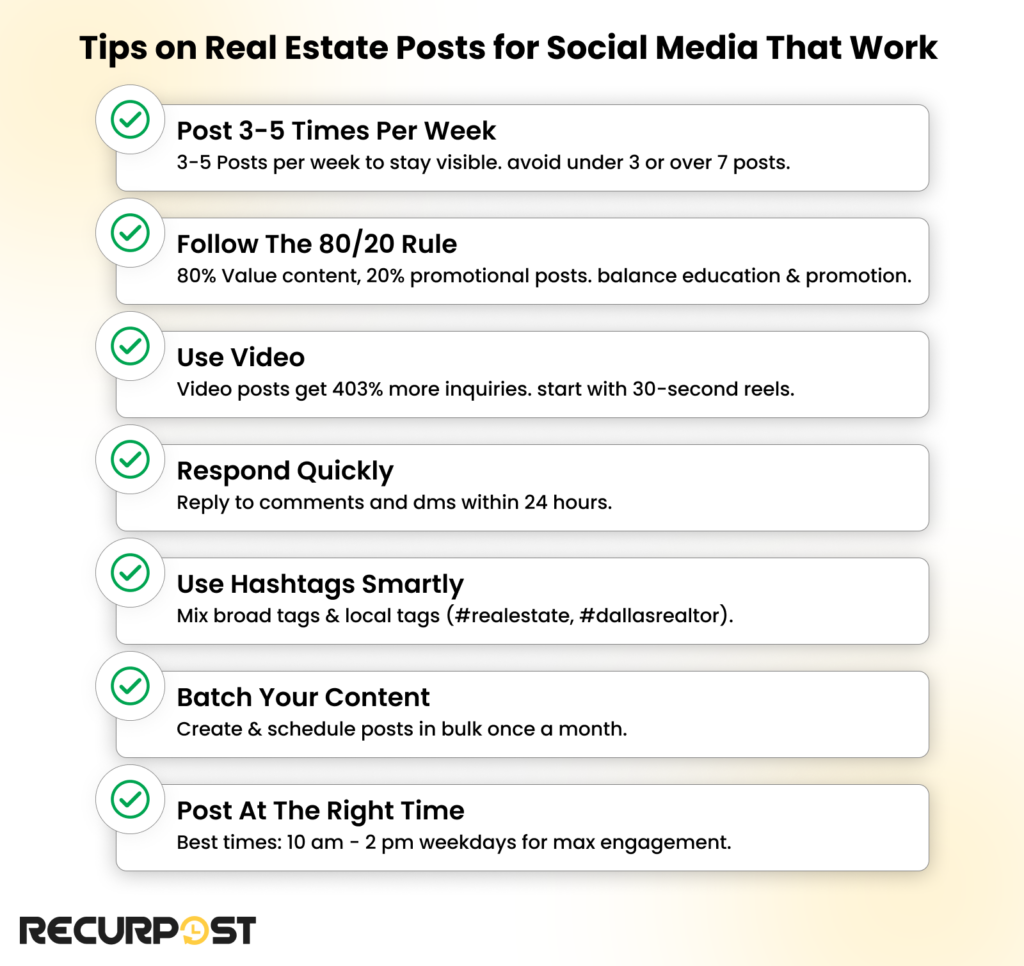 Tips on real estate posts for social media that work