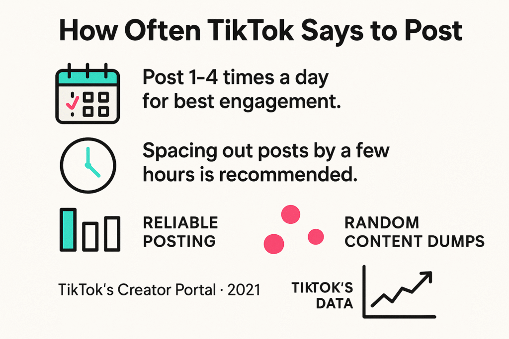 How often TikTok says to post