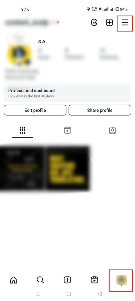 Switch Instagram Account to personal