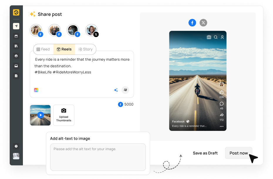Create on-brand posts using Facebook Scheduler