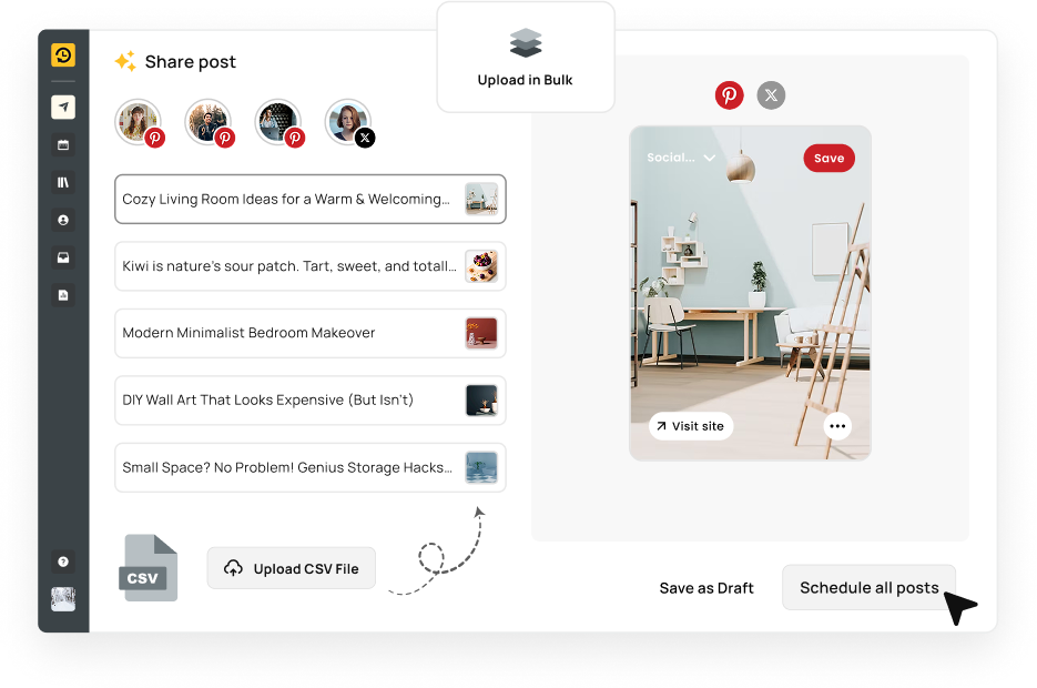 Pinterest bulk upload