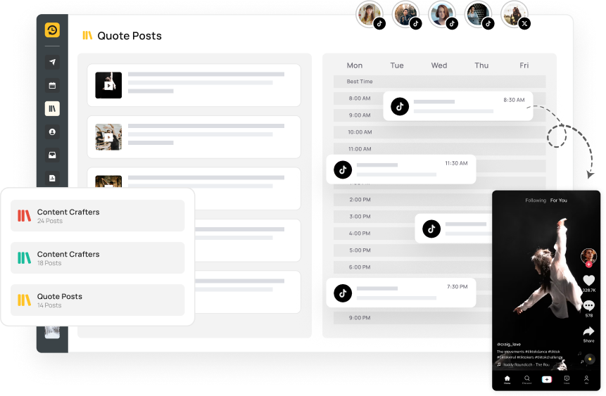 Automate TikTok posting with built-in AI tools