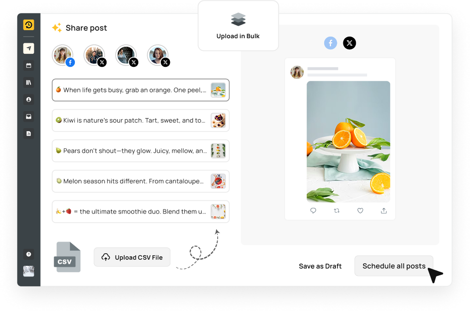 Bulk upload and schedule Twitter threads automatically