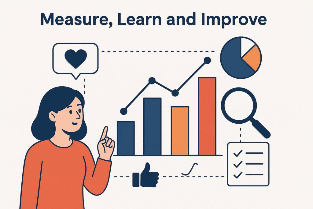 Measure, Learn and Improve to enhance social media presence