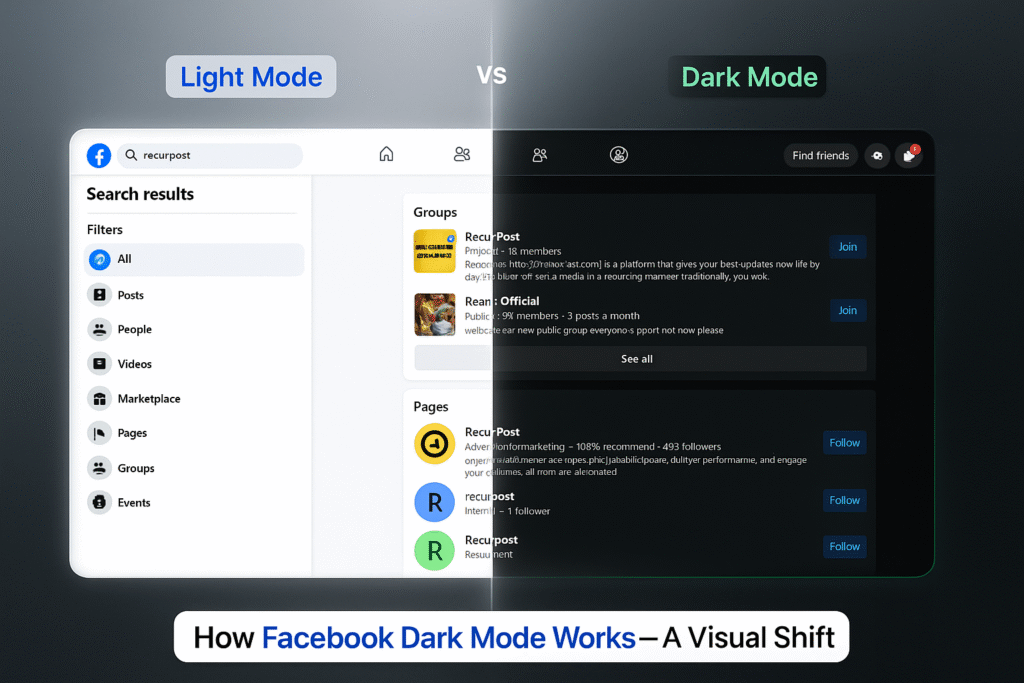 What is facebook dark mode and how it works