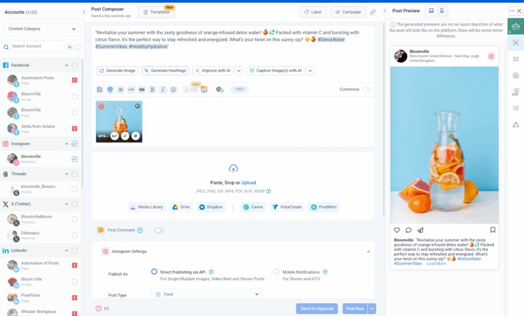 ContentStudio Post Composer