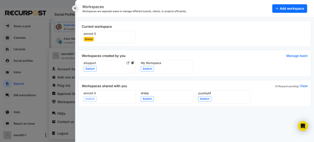 recurpost-team-collaboration